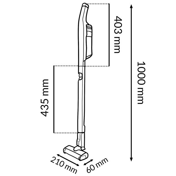 Aspiradora vertical Twist 11.1V con batería sin bolsa - NMI7015 - Imagen 2