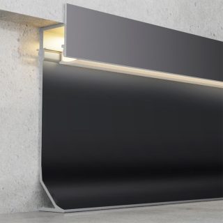Perfil de aluminio Ska Lacado Negro - 2 metros - N