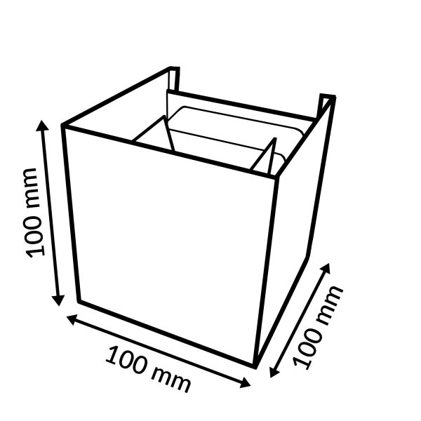 Aplique de Pared LED Rust Cube 12W IP54 - N - Imagen 2