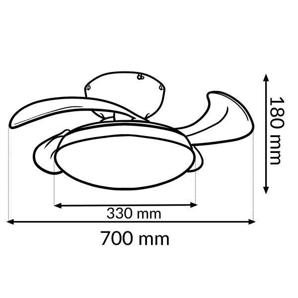 Ventilador de techo LED White Mushroom Ø72,5 cm - N - Imagen 2