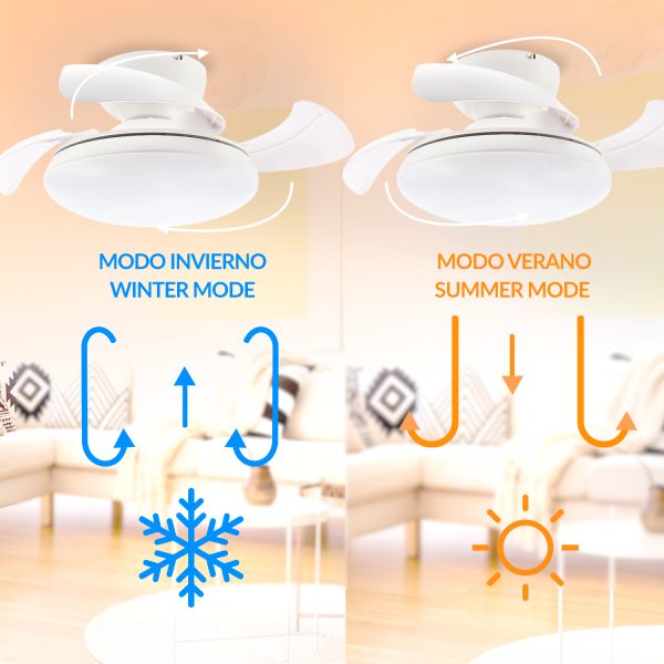 Ventilador de techo LED White Mushroom Ø72,5 cm - N - Imagen 5