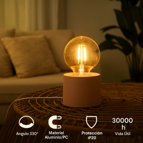 Lampara Led de sobremesa Pink Ditadi - N - Imagen 5