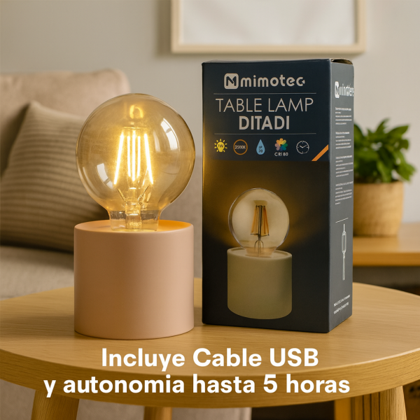 Lampara Led de sobremesa Pink Ditadi - N - Imagen 7