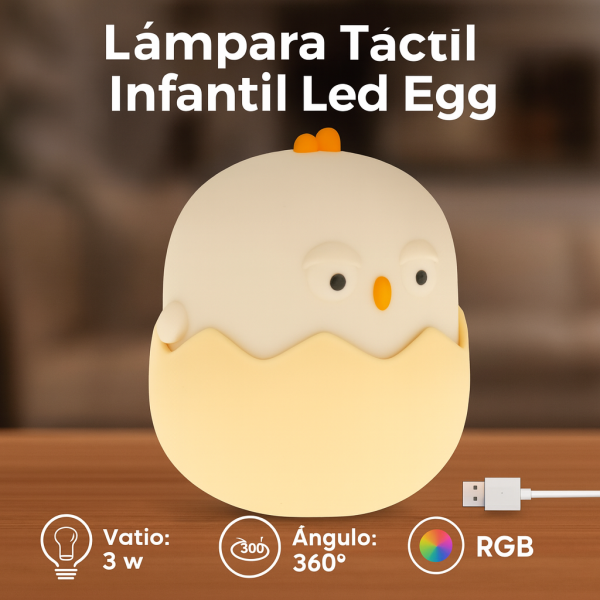 Lámpara táctil infantil LED Egg - NLM9202 - Imagen 4