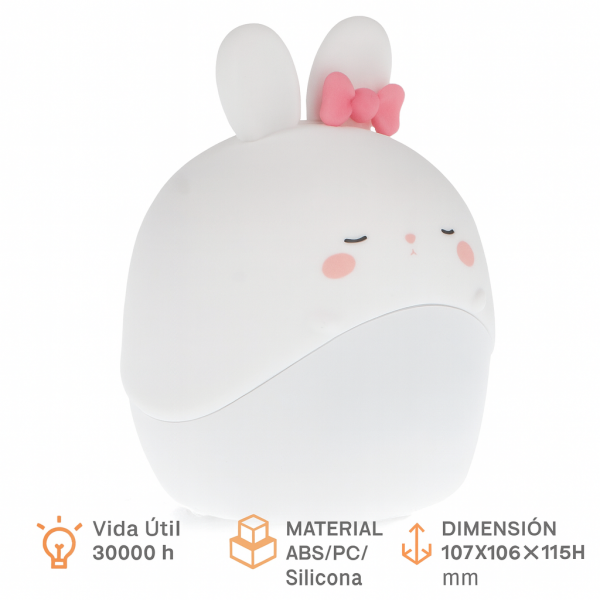 Lámpara/ Despertador táctil infantil LED Rabbit - NLM9210 - Imagen 7
