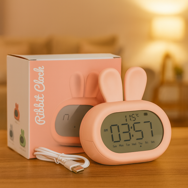 Despertador infantil con luz nocturna Rabbit - NLM9205 - Imagen 5
