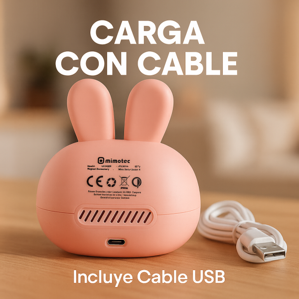 Despertador infantil con luz nocturna Rabbit - NLM9205 - Imagen 6
