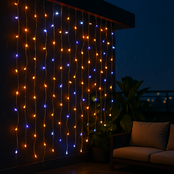 Cortina de Guirnalda Exterior LED con Usb 3*3m RGB - NLM2966 - Imagen 7