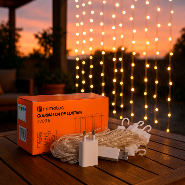 Cortina de Guirnalda Exterior LED con Usb 3*2m - NLM2962 - Imagen 4