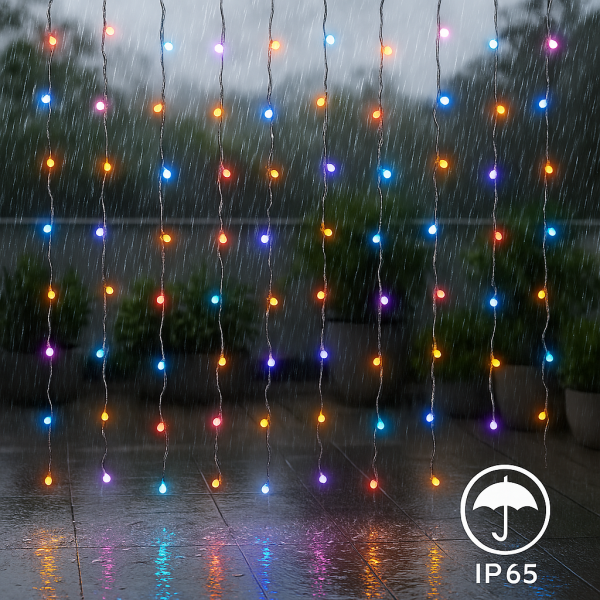 Cortina de Guirnalda Exterior LED con Usb 3*1m RGB - NLM2964 - Imagen 4