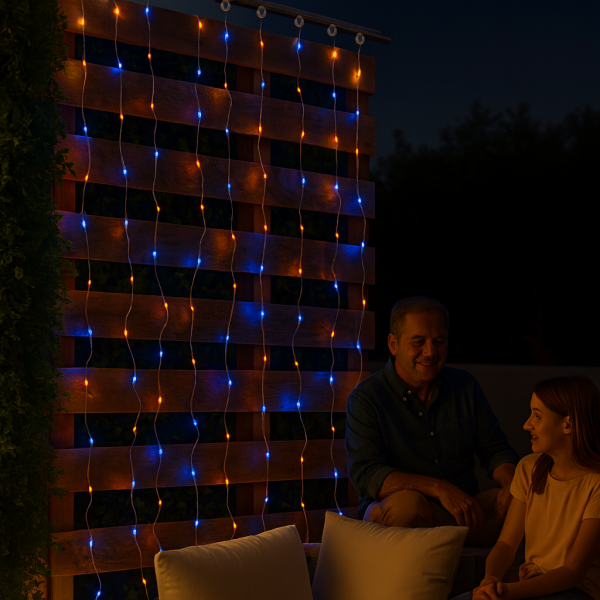 Cortina de Guirnalda Exterior LED con Usb 3*1m RGB - NLM2964 - Imagen 5