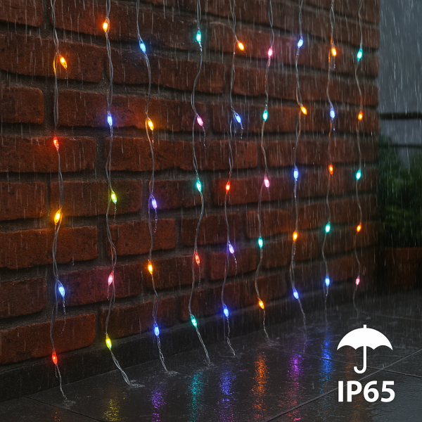 Cortina de Guirnalda Exterior LED con Usb 3*2m RGB - NLM2965 - Imagen 6