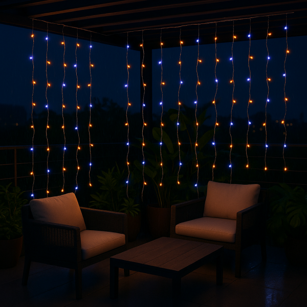 Cortina de Guirnalda Exterior LED con Usb 3*2m RGB - NLM2965 - Imagen 7