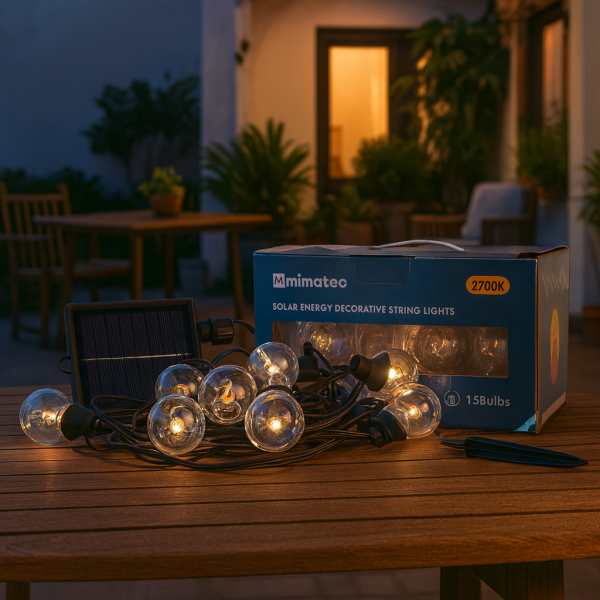 Guirnalda Led Solar de 15 bombillas 7,5M Exterior IP54 - N - Imagen 4