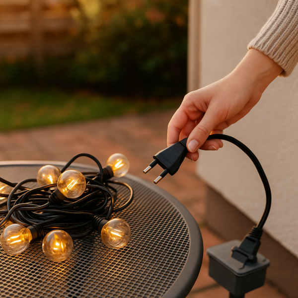 Guirnalda de 25 bombillas 7,5M Exterior IP44 cable eléctrico - N - Imagen 6