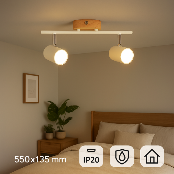 Lámpara de Techo Serie Wood 2 Focos GU10 - NLM4502 - Imagen 7