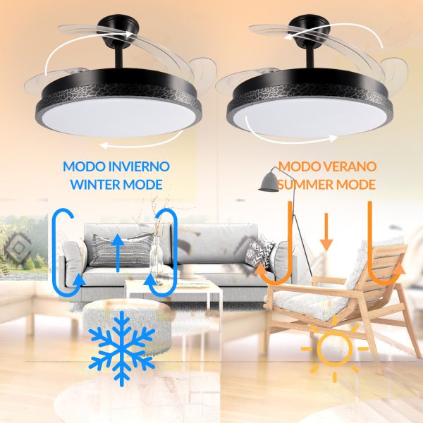 Ventilador de techo LED Black Rail Ø106 cm - NLM8850 - Imagen 4