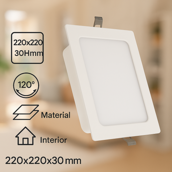 Downlight LED Cuadrado Serie Eco 20W - N - Imagen 3