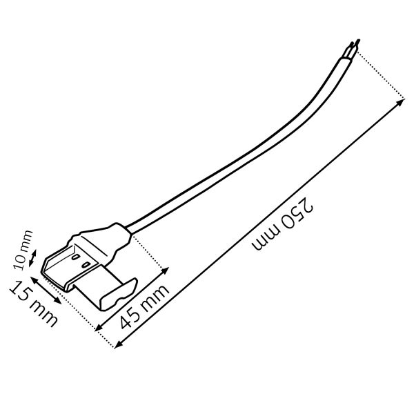 Cable adaptador crimpable para Tira LED 220VAC Cob - NGA0084 - Imagen 2