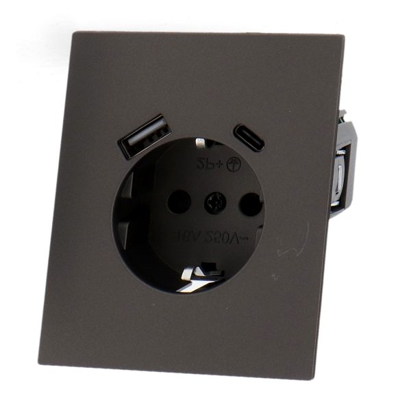 Enchufe Empotrable Tipo Schuko con USB + C - CC - N - Imagen 4