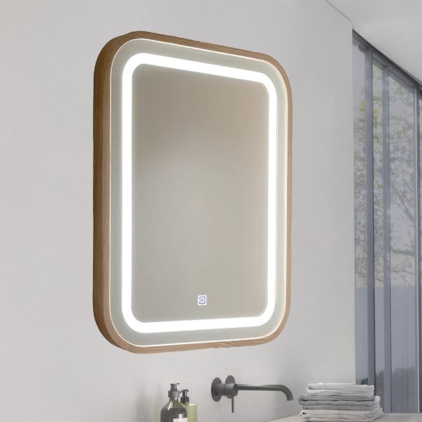 Espejo para Baño LED 15W Wood Square CCT - N