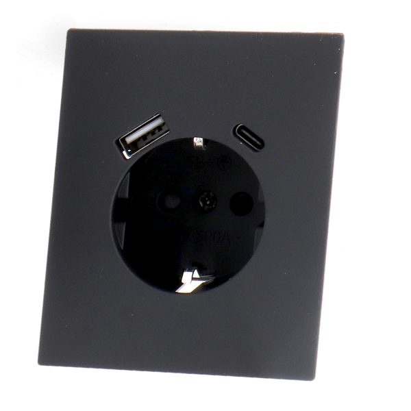 Enchufe Empotrable Tipo Schuko con USB + C - CC - N - Imagen 5