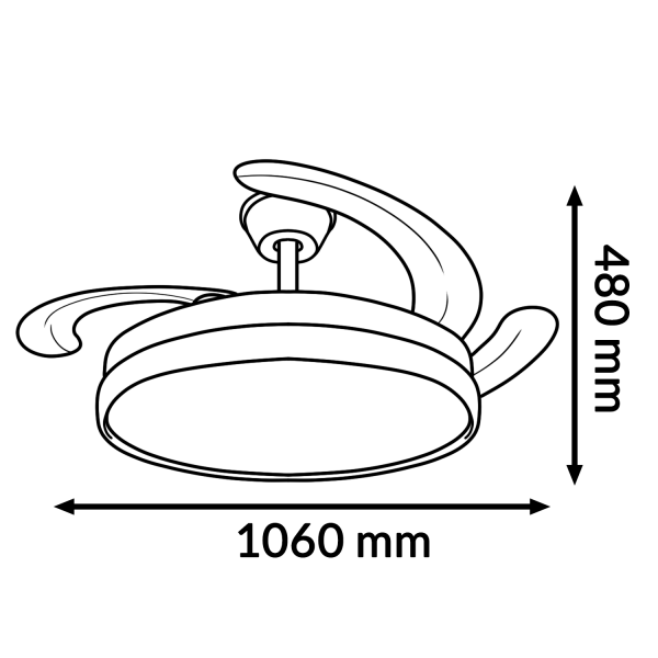 Ventilador de techo LED White Plant Ø106 cm - N - Imagen 2